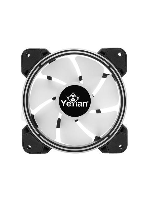 VENTILADOR YEYIAN TYPHOON LII MASTER ARGB LED 120MM 1300RPM NEGRO - 3 PIEZAS INCLUYE HUB-CONTROL-2 TIRAS LED