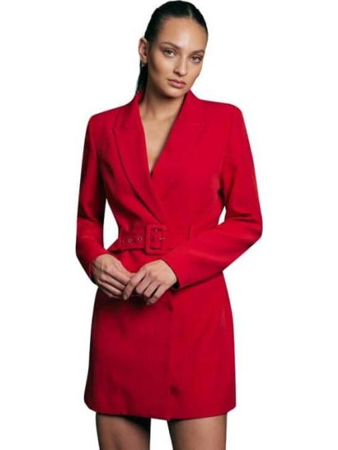 VESTIDO BLAZER CON CINTURON ROJO HOLLY LAND