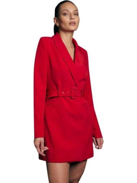 VESTIDO BLAZER CON CINTURON ROJO HOLLY LAND