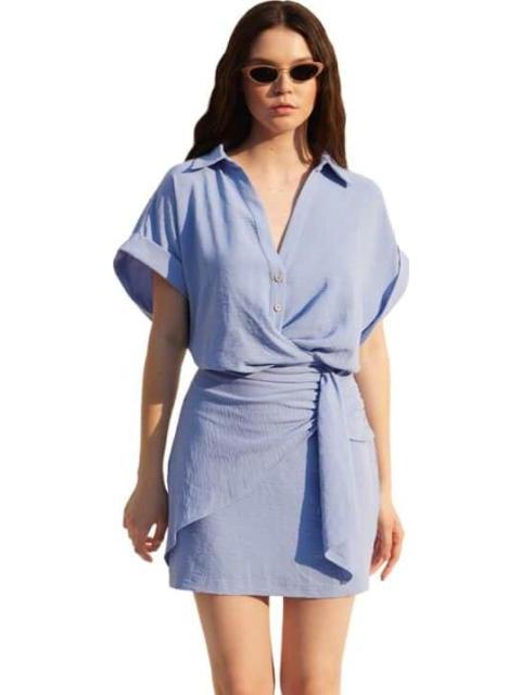 VESTIDO CAMISERO AZUL HOLLY LAND