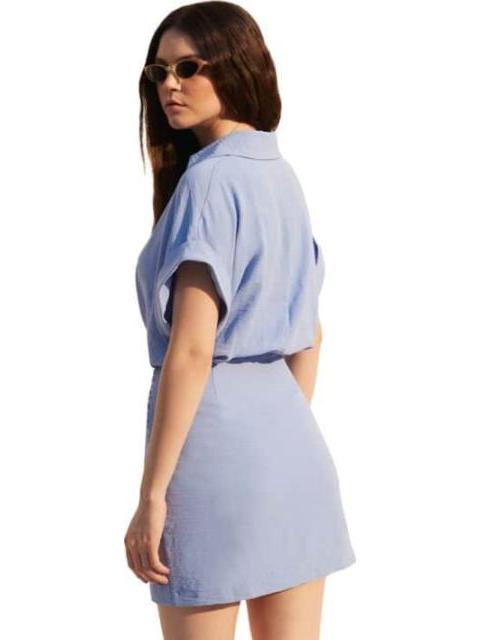 VESTIDO CAMISERO AZUL HOLLY LAND