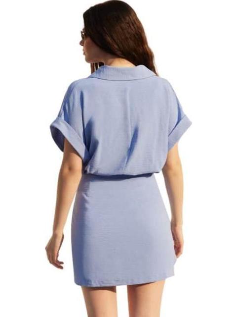 VESTIDO CAMISERO AZUL HOLLY LAND