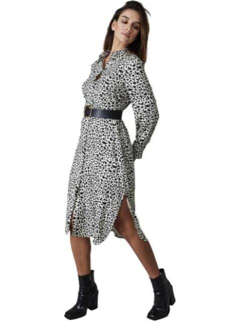 VESTIDO CAMISERO CON CINTURON ANIMAL PRINT HOLLY LAND