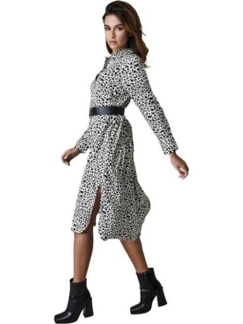 VESTIDO CAMISERO CON CINTURON ANIMAL PRINT HOLLY LAND