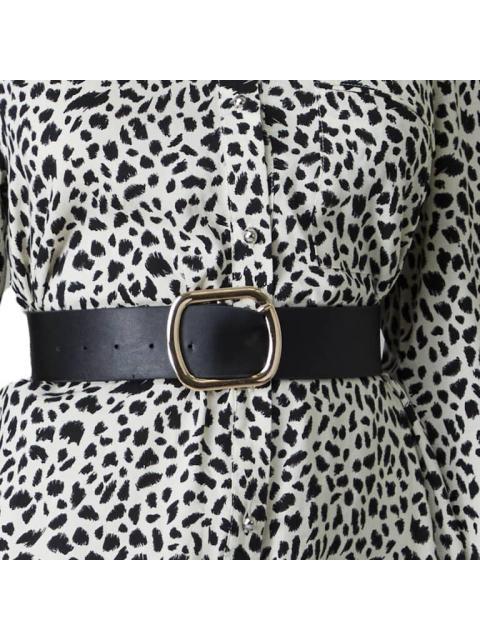 VESTIDO CAMISERO CON CINTURON ANIMAL PRINT HOLLY LAND
