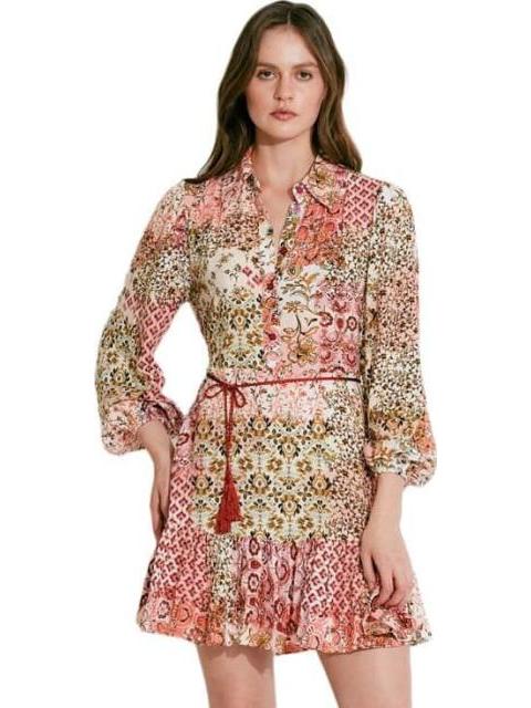 VESTIDO CORTO ESTAMPADO MULTICOLOR HOLLY LAND