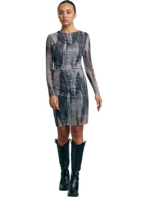 VESTIDO MESH MANGA LARGA NEGRO HOLLY LAND