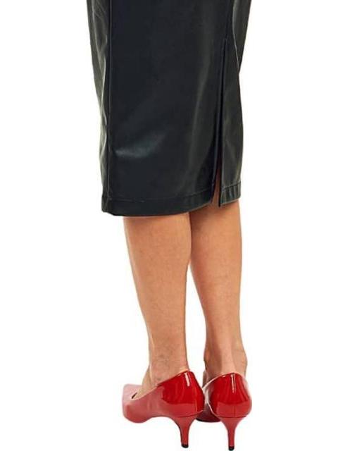 VESTIDO MIDI EFECTO PIEL NEGRO HOLLY LAND