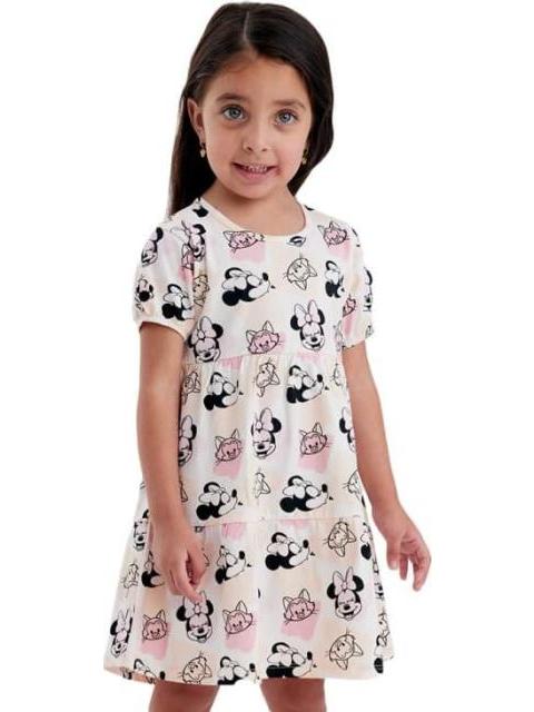 VESTIDO ESTAMPADO APLICACIONES CORAL MINNIE MOUSE