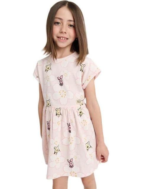 VESTIDO ESTAMPADO APLICACIONES CORAL WINNIE THE POOH