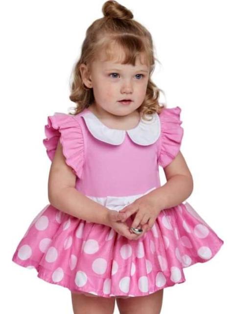VESTIDO ESTAMPADO APLICACIONES ROSA DISNEY BABY