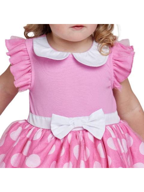 VESTIDO ESTAMPADO APLICACIONES ROSA DISNEY BABY