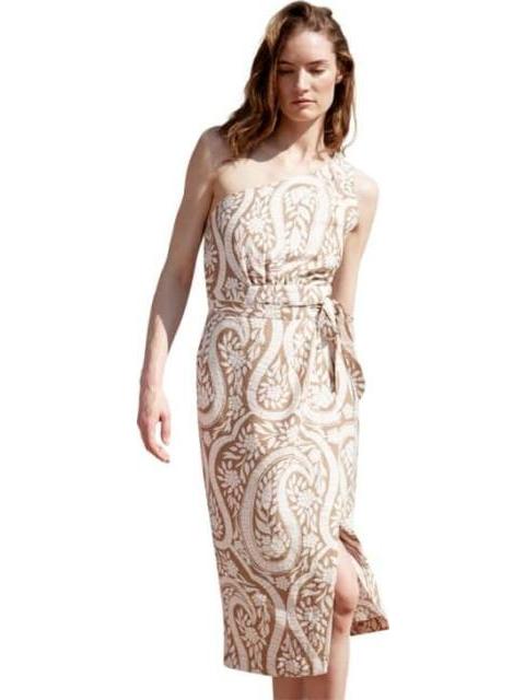 VESTIDO LARGO ASIMETRICO CAFE HOLLY LAND