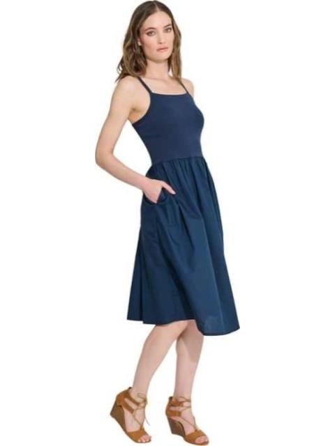 VESTIDO LARGO CON COPAS AZUL MARINO HOLLY LAND