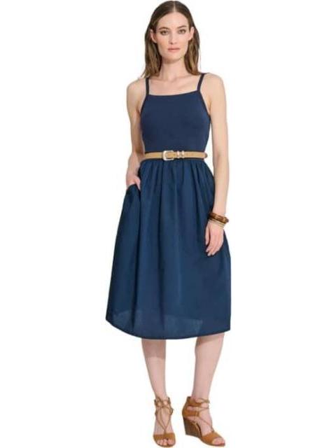 VESTIDO LARGO CON COPAS AZUL MARINO HOLLY LAND