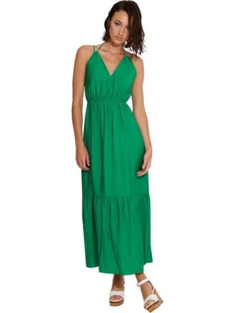 VESTIDO LARGO LISO VERDE HOLLY LAND