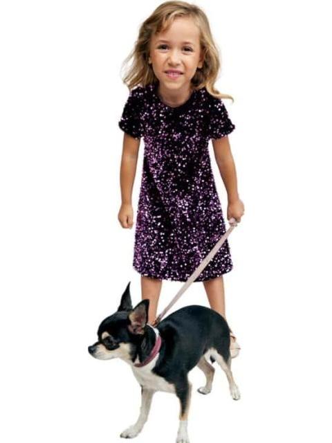 VESTIDO LENTEJUELAS ROSA HOLLY LAND KIDS