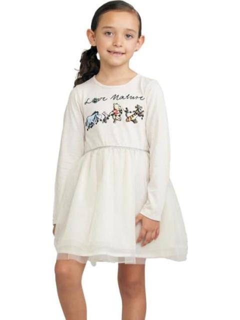 VESTIDO NIÑA BEIGE WINNIE THE POOH
