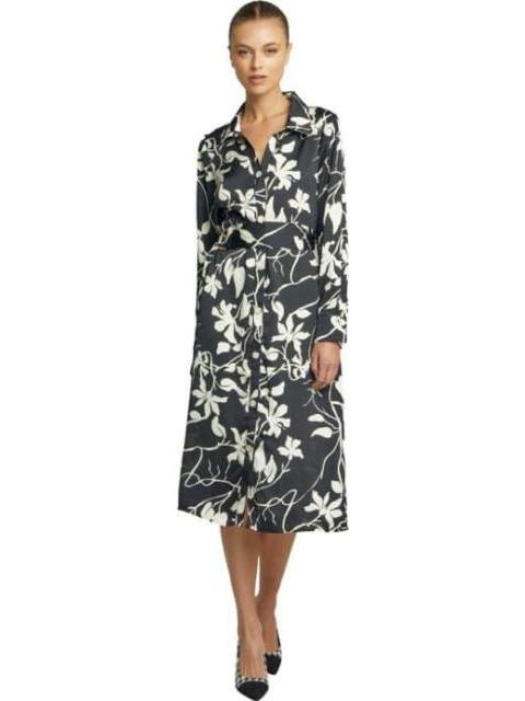 VESTIDO CAMISERO FLORES NEGRO HOLLY LAND