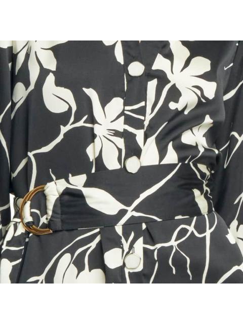 VESTIDO CAMISERO FLORES NEGRO HOLLY LAND