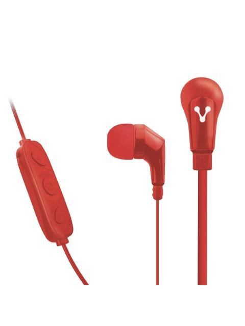 VORAGO AUDIFONOS INTRAURICULARES CON MICROFONO 103 INALAMBRICO BLUETOOTH ROJO