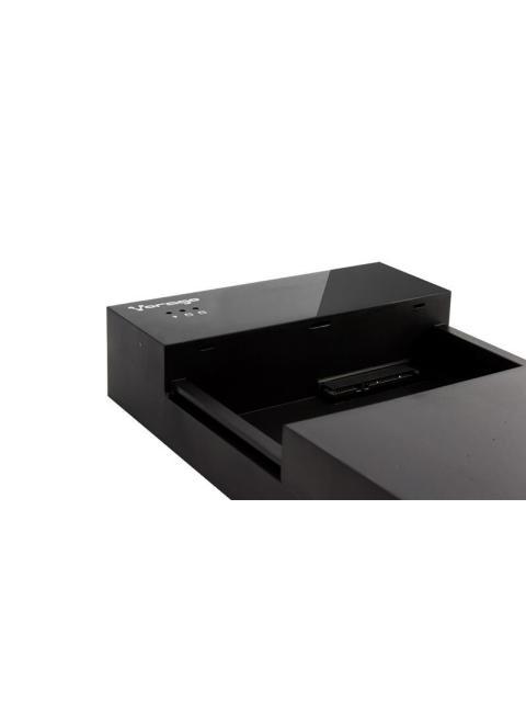 VORAGO GABINETE DE DISCO DURO 2.5-3.5 SATA USB 2.0 NEGRO