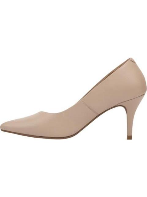 ZAPATILLA DE PIEL TACON MEDIO NUDE VICENZA