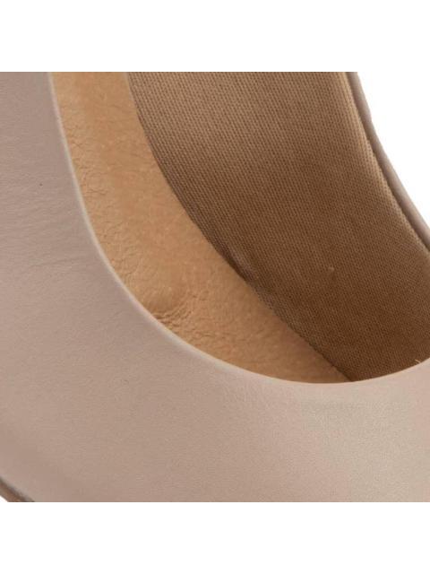 ZAPATILLA DE PIEL TACON MEDIO NUDE VICENZA