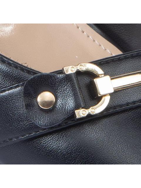 ZAPATILLA TACON ALTO CON PULSERA NEGRO YAELI FASHION