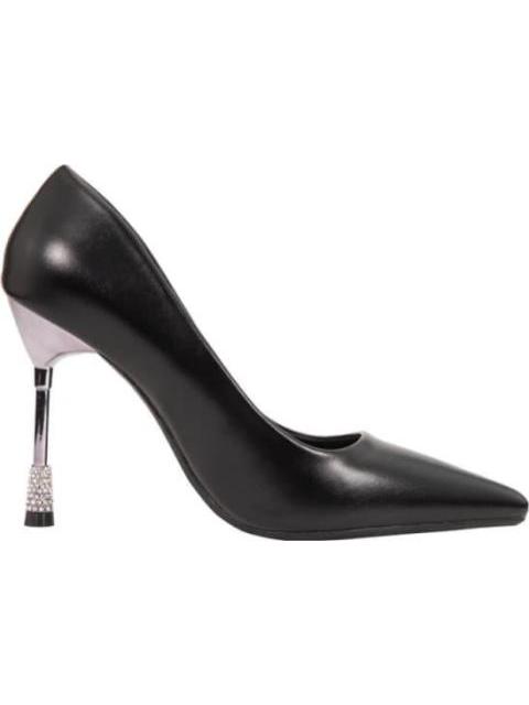 ZAPATILLA TACON CROMADO NEGRO THALIA SODI