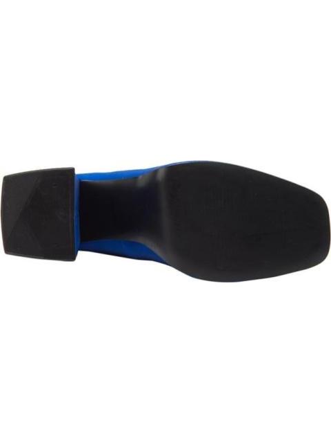 ZAPATO PUNTA CUADRADA PLATAFORMA TACON ANCHO AZUL SAO PAULO